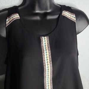 Lush Sheer Boho Aztec top Small